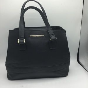 Steve Madden Black Faux Leather Structured Bag